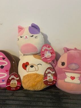 Squishmallows Bundle Plush Set - Cream, Pink, Purple, Orange, Red, Brown, White
